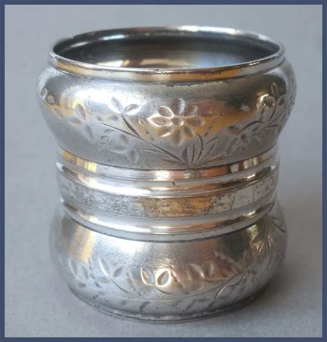 Extra Wide Silver Plated Napkin Ring Antique Late Victorian Ruby Lane