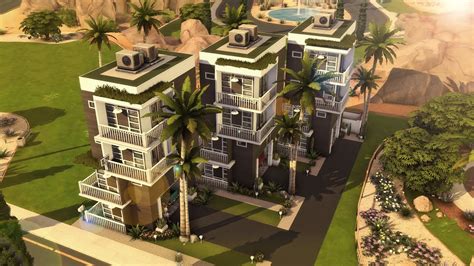 Conjunto De Apartamentos Com 9 Kitnets │ Jogo Base │ The Sims 4 Construção Youtube