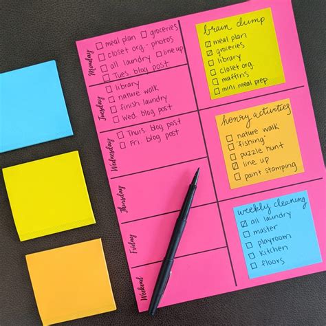 Sticky Note Brain Dump Printable Let S Live And Learn