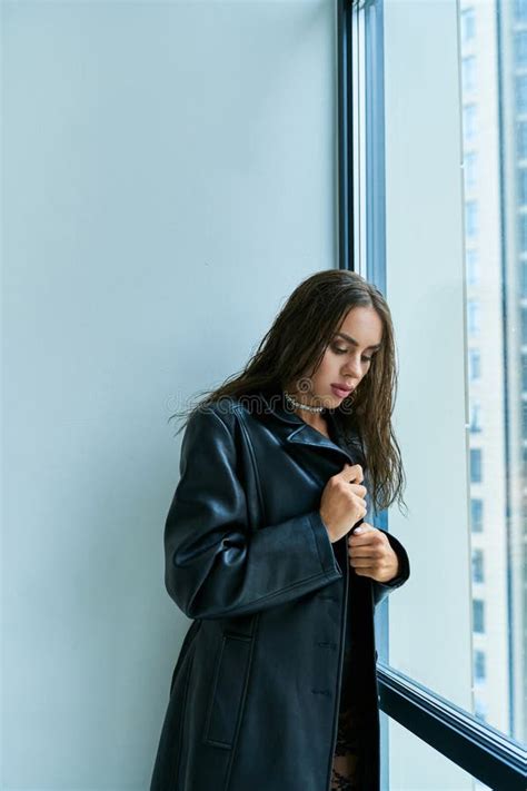 Brunette Woman With Long And Wet Stock Image Image Of Passionate