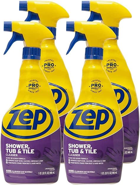 Zep Shower Tub And Tile Cleaner 32 Ounce ZUSTT32 Case Of 4 No Scrub