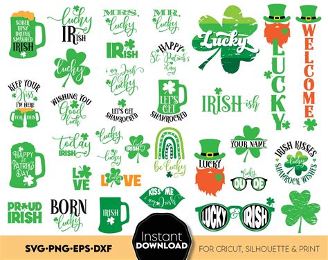 Happy St Patrick S Day Svg Bundle Happy St Patricks Day Png Dxf Svg Eps