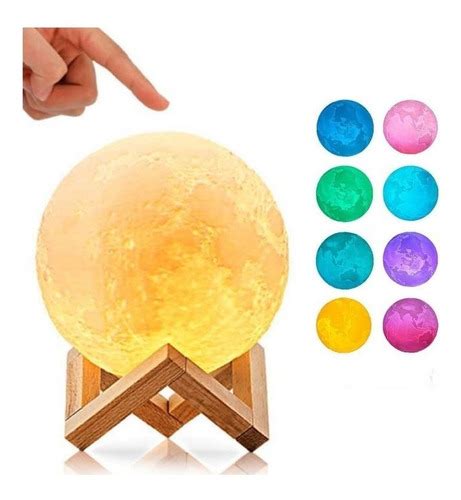 Lampara Lunar Led D Luna Moon Light Colores Touch Cuotas Sin Inter S