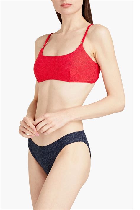 SEAFOLLY Twilight Metallic Bandeau Bikini Top THE OUTNET