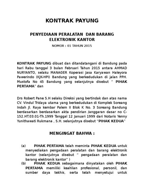 Kontrak Payung Pdf