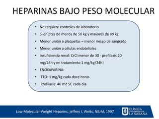 Heparinas Farmacologia Clinica Ppt Descarga Gratuita