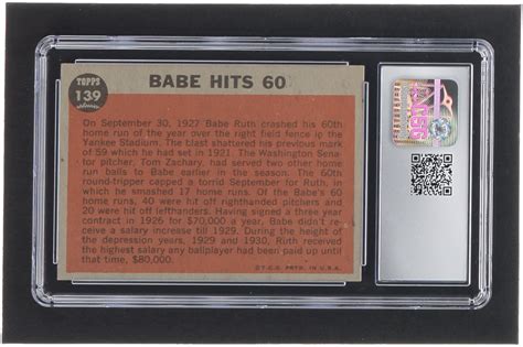 Babe Hits Pole Topps A Babe Ruth Special Csg Pristine Auction