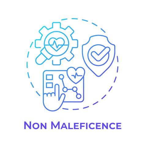 Princípio Da Não Maleficência - não maleficência azul gradiente conceito ícone. princípio do bioética ...