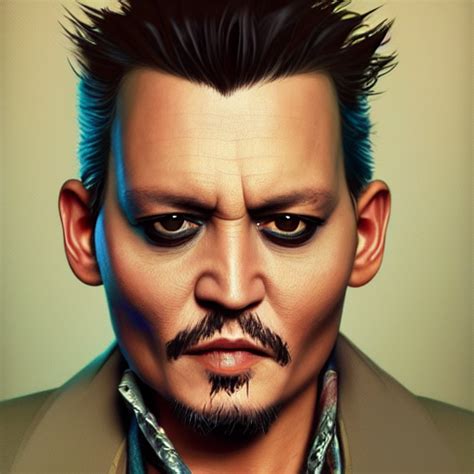 KREA AI Johnny Depp Made Of Chip Dip Ultra High Detailed