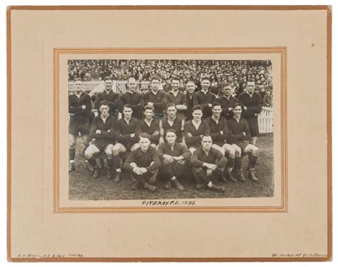 1935 Fitzroy Football Club Team Photograph With Brownlow Medallist