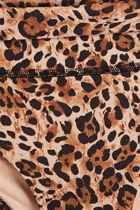 MELISSA ODABASH Provence halbhohes Bikini Höschen mit Leopardenprint