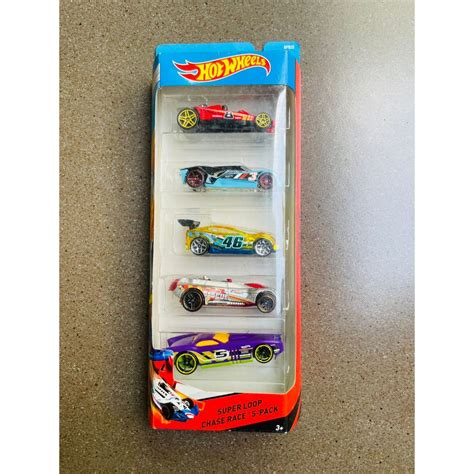 Jual HOT WHEELS GIFTPACK 5 SET SUPER LOOP CHASE RACE 5 PACK Hotwheels