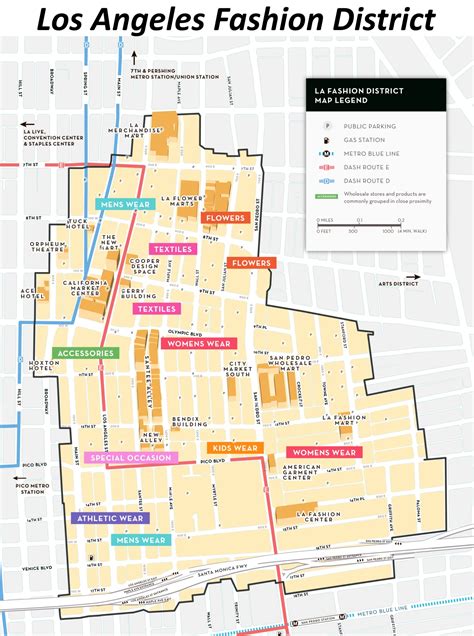 Fashion District Map Los Angeles