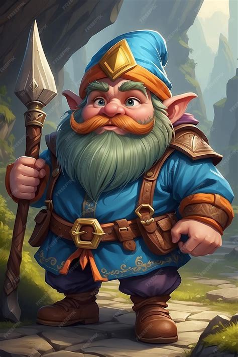 premium photo realistic fantasy illustration dwarf