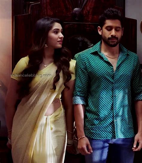 Krithi Shetty Bangarraju Telugu 8 Hot Saree Midriff Hd Caps Indiancelebblog