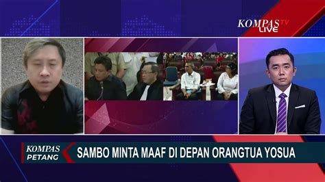 Ferdy Sambo Putri Candrawathi Minta Maaf Kepada Orang Tua Yosua Apa