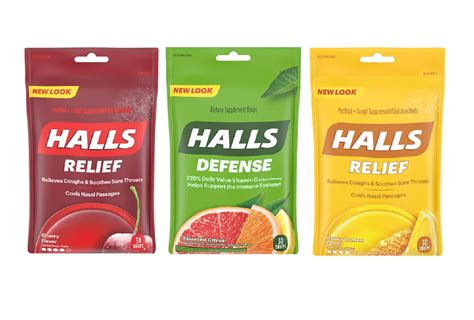 Halls Cough Drops 3 Pack 1 Cherry 1 Honey Lemon 1 Assorted Citrus