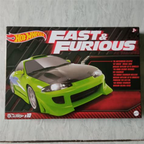 Jual Hot Wheels Set Fast Furious Nissan Skyline Nissan Silvia Mitsubishi Eclipse Set Isi 10