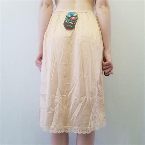 1970s BNWT Kayser Nude Slip Skirt Etsy