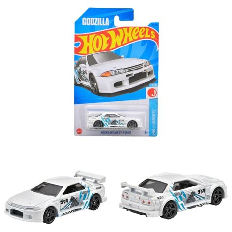 Hot Wheels Nissan Skyline GT R R Godzilla Branco Mainline Cartela Lacrada Shopee