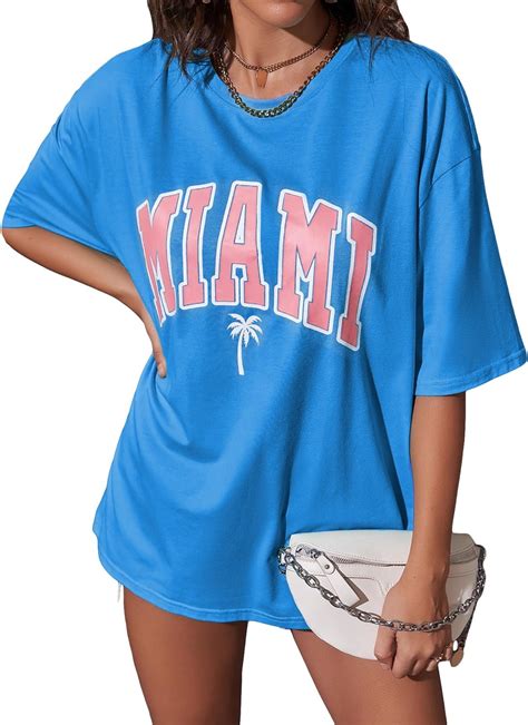 Soly Hux Women S Oversized T Shirts Letter Print Casual Summer Tops