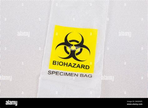 Biohazard Specimen Bag Biological Hazard Warning Sign Stock Photo Alamy