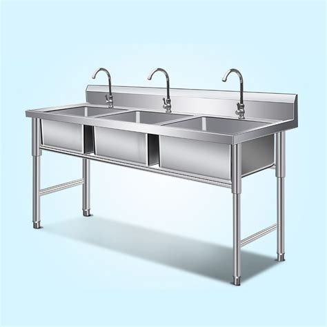 Basic Kitchen Sink Rectangular Workstation Sink With Faucets Clearhalo