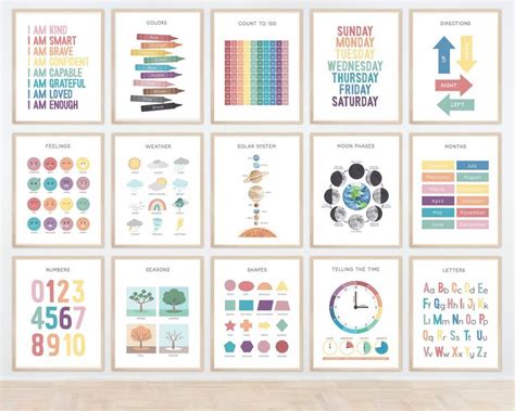 Buy 4 Get 50 Off 15 Montessori Printable Wall Art Montessori Classroom