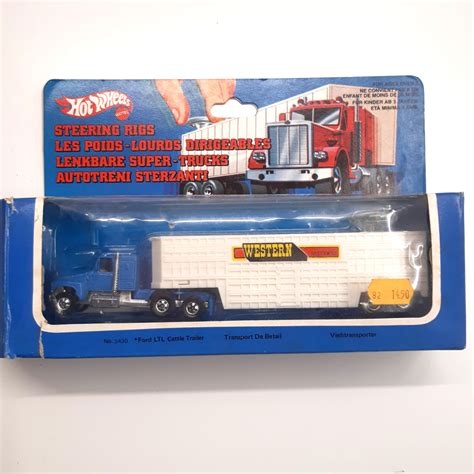 Hot Wheels Mattel Steering Rigs Ford Ltl Cattle Trailer No Vintomatic Vintage