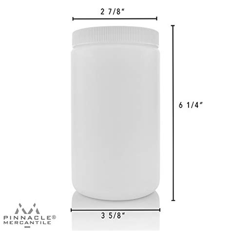 Pinnacle Mercantile Plastic Containers With Screw On Lids 32 Oz Quart Hot Or Cold Freezable Food