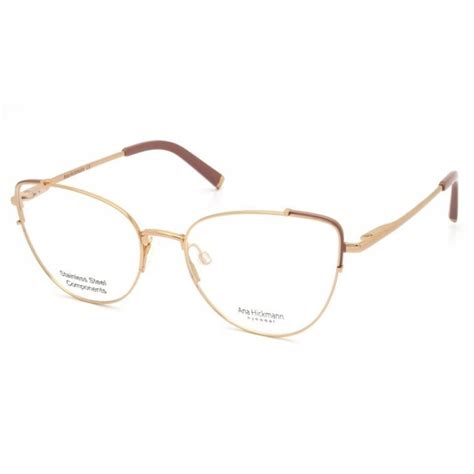 Óculos Armação Ana Hickmann AH1397N 01A Dourado Nude Metal Shopee Brasil