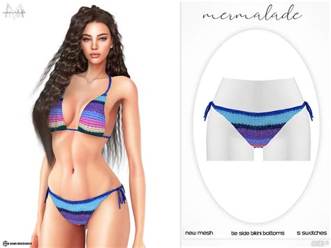 The Sims Resource Tie Side Bikini Bottoms MC