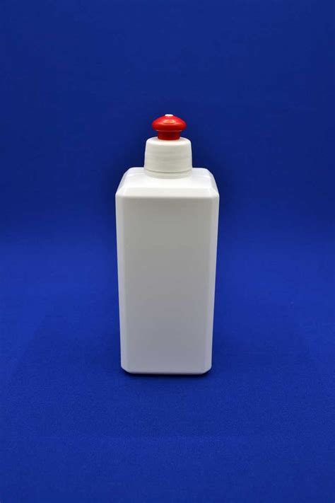 Флакон 500 мл HDPE Квадрат з кришкою пуш-пул • Магазин упаковки