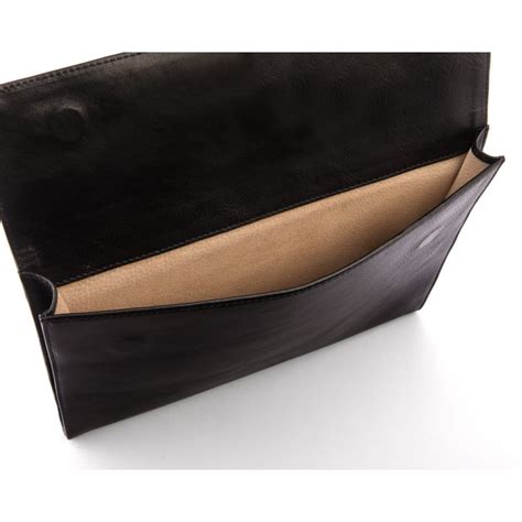 Leather A4 Envelope Black Document Folders Sagebrown
