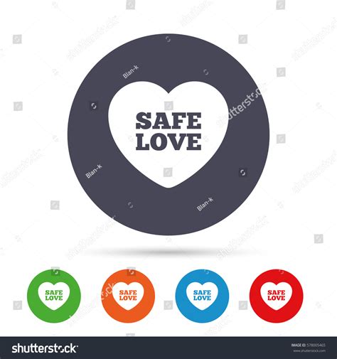Safe Love Sign Icon Safe Sex Stock Vector Royalty Free Shutterstock