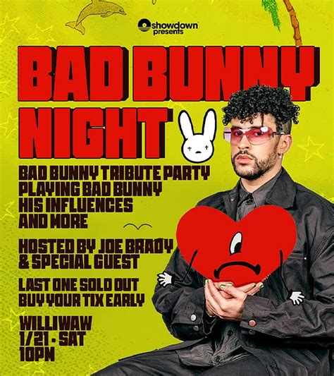 Bad Bunny Night 2 Tickets At Williwaw In Anchorage By Showdown Alaska