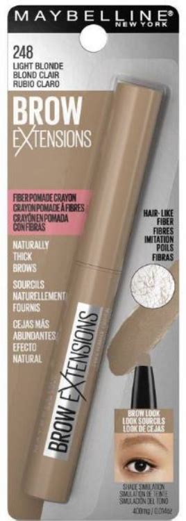 Maybelline Brow Extensions Fiber Pomade Crayon Eyebrow Makeup Color Light Blonde Source