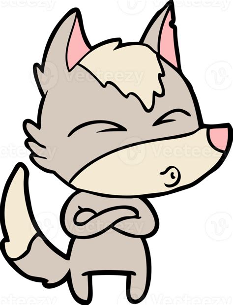Cartoon Wolf Whistling Drawing 47184939 Png
