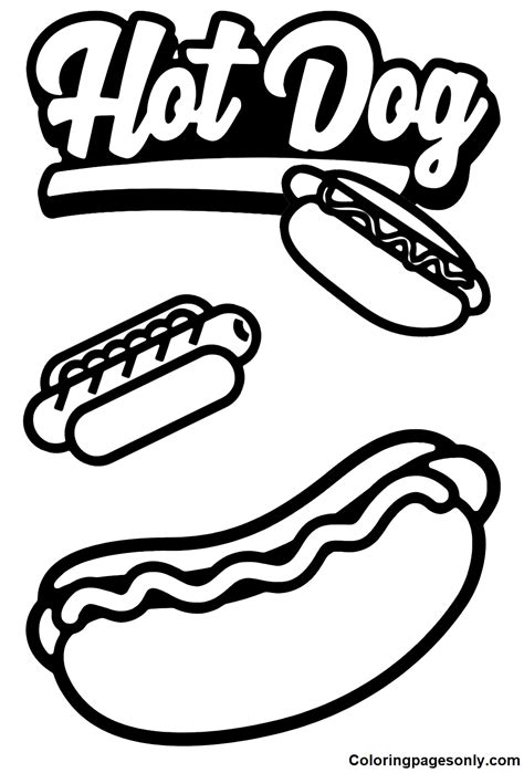 Hot Dog Coloring Pages Coloring Pages For Kids And Adults