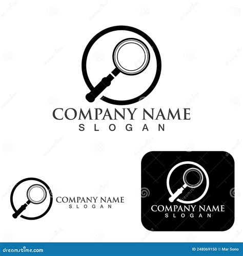 Magnifying Glass Logo And Symbol Vector Stock Vector Illustration Of