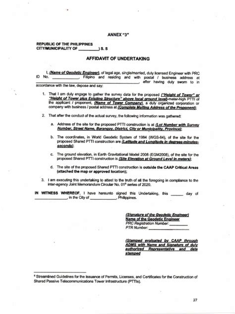 Affidavit Of Undertaking And Joint Certification Pdf