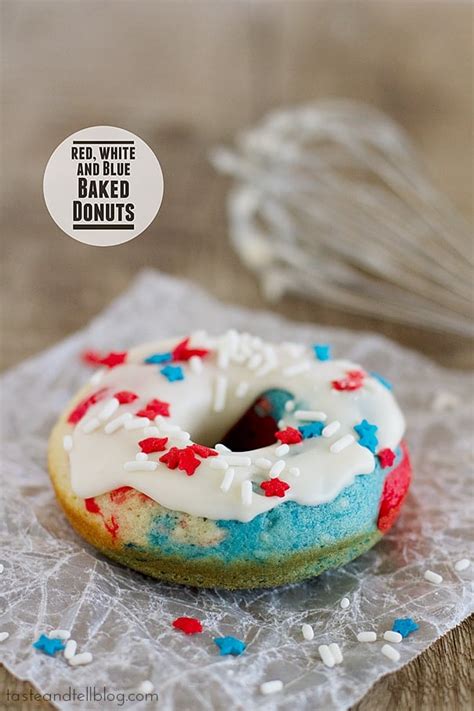 Red White And Blue Baked Donuts Taste And Tell