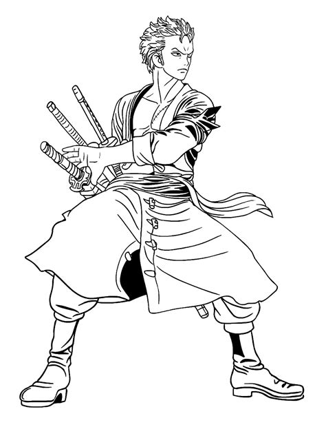 Desenhos Para Colorir Do Zoro - 10