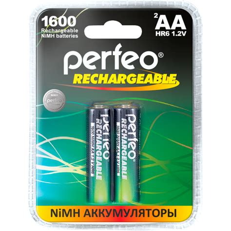 Perfeo AA1600mAh/2BL Аккумулятор Пластик купить недорого с доставкой в ...