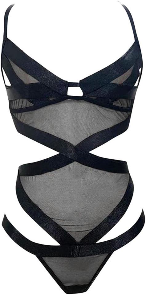 Rtyoo Reizwäsche Damenwomen S Underwear See Through Knitted Sexy Lingerie Three Point Temptation