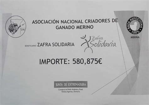 La Asociación Nacional de Criadores de Ganado Merino Zafra Solidaria