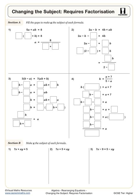 Changing The Subject Of The Formula Maths4scotland 8