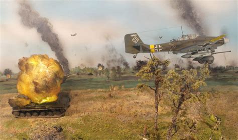 Диорама: Ju-87 и КВ-1