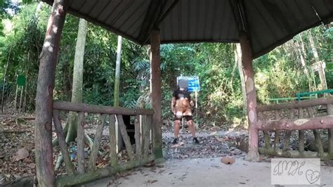 Teaser Crotchless Short Bushy Pussy Flash Hike