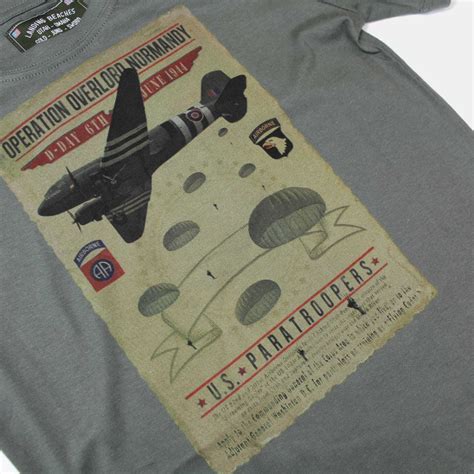 Shirt Us Paratroopers 82 101 Ww2 Us Army Debarquement Normandie Enfant